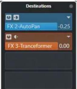 STEINBERG Cubase Elements 12 - Paramètres de voie - Destinations - 1