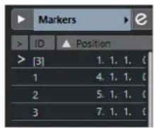 STEINBERG Cubase Elements 12 - Inspecteur de la piste Marqueur - 1