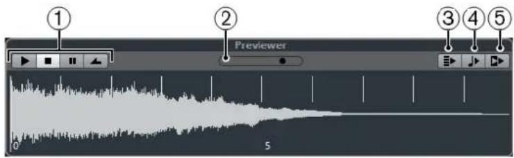 STEINBERG Cubase Elements 12 - Pré-écoute de fichiers audio - 1