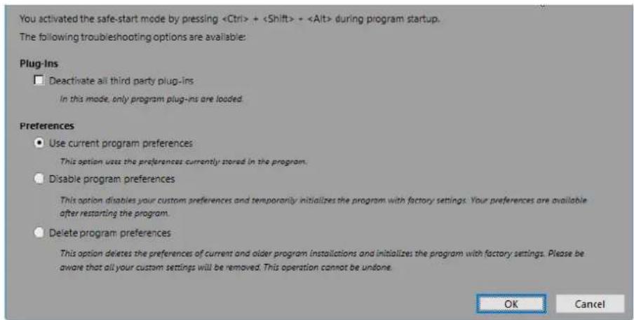 STEINBERG Cubase Elements 12 - Boîte de dialogue Mode sans échec - 1