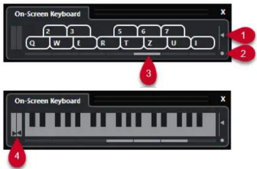STEINBERG Cubase Elements 12 - Options du Clavier à l'écran - 1