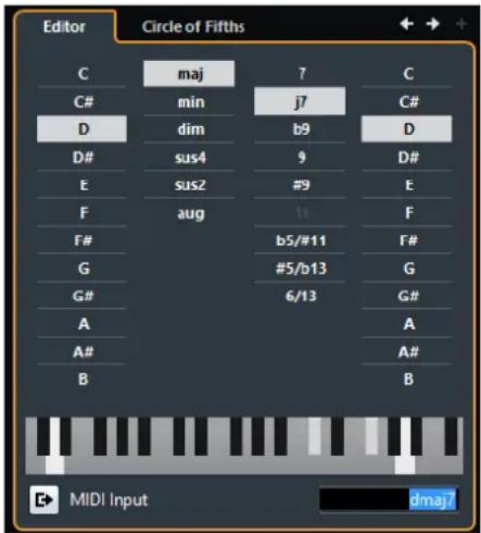 STEINBERG Cubase Elements 12 - Éditeur d'accords - 1