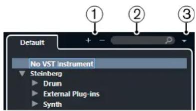 STEINBERG Cubase Elements 12 - Sélecteur d'instrument VST - 1