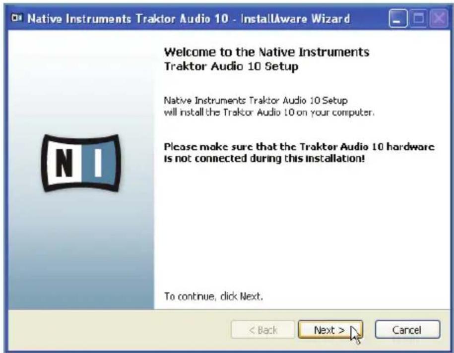 NATIVE INSTRUMENTS Traktor Audio 10 - Installer TRAKTOR AUDIO 10 sur Windows XP/Vista - 1