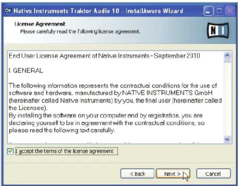 NATIVE INSTRUMENTS Traktor Audio 10 - Installer TRAKTOR AUDIO 10 sur Windows XP/Vista - 2