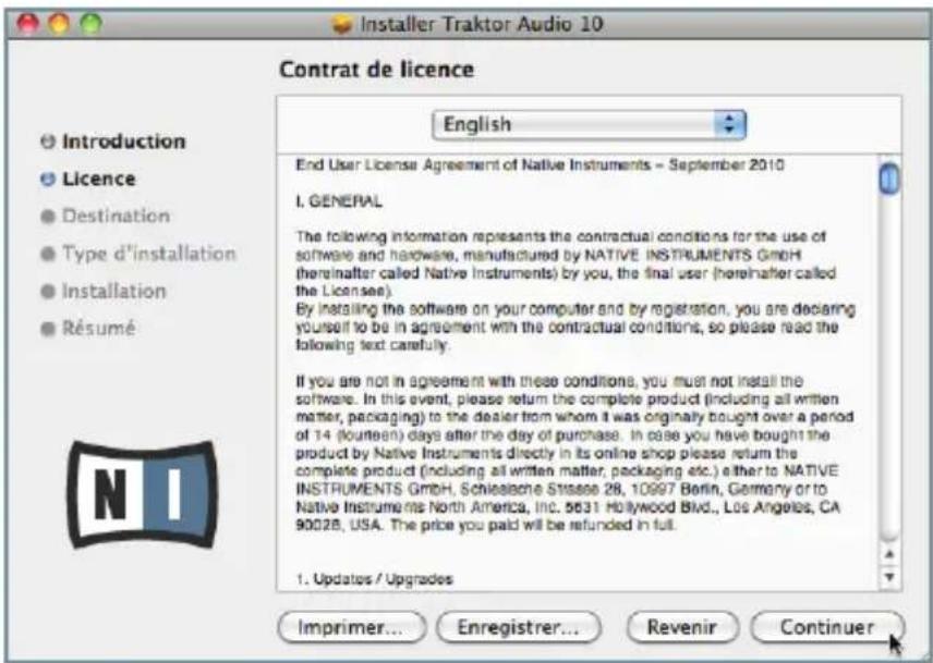 NATIVE INSTRUMENTS Traktor Audio 10 - Installer TRAKTOR AUDIO 10 sur Mac OS X - 2