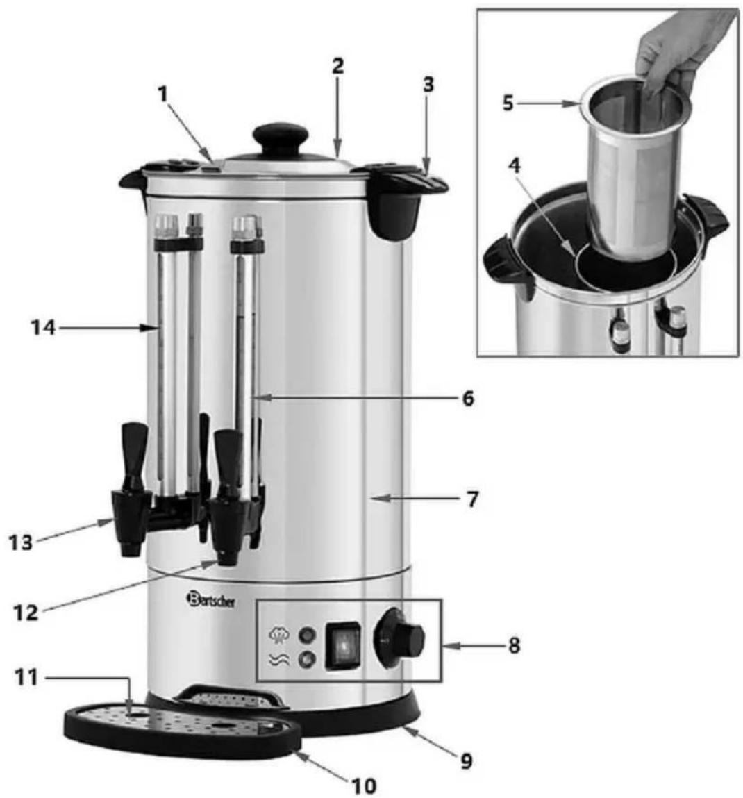BARTSCHER M8000 - Éléments de l'appareil - 1