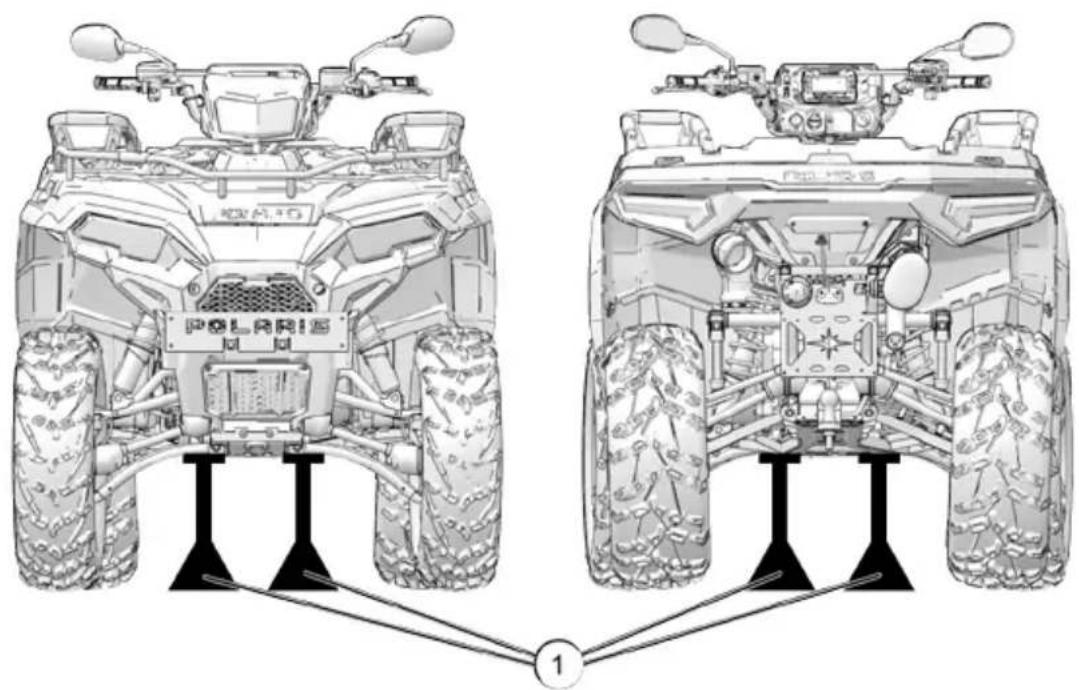 POLARIS Sportsman 570 EPS Agri Pro (2023) - Élévation du véhicule pour entretien - 1