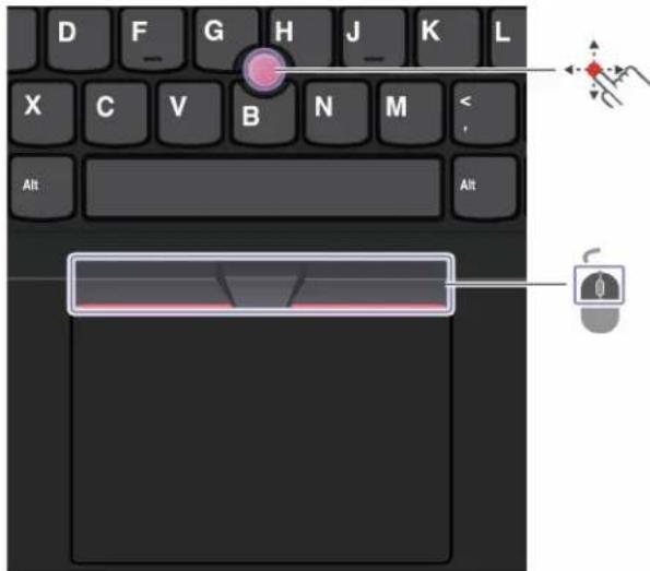 LENOVO ThinkPad X1 Carbon Gen 9 - Utiliser le dispositif de pointage TrackPoint - 1
