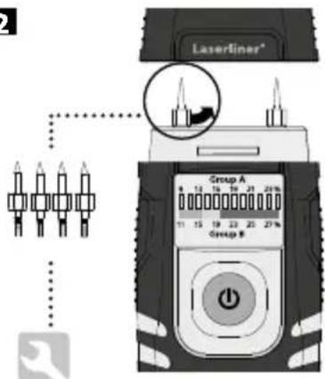 Laserliner WoodTester Compact - Nuorodos matavimo procesui: - 2