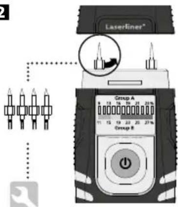 Laserliner WoodTester Compact - Norādījumi mērīšanai: - 2