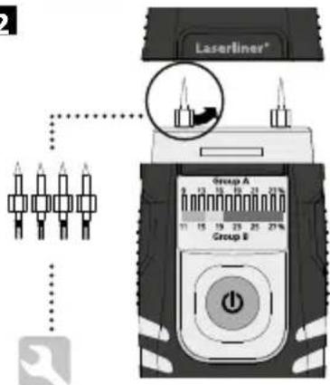 Laserliner WoodTester Compact - Υποδείξεις για τη διαδικασία μέτρησης: - 2