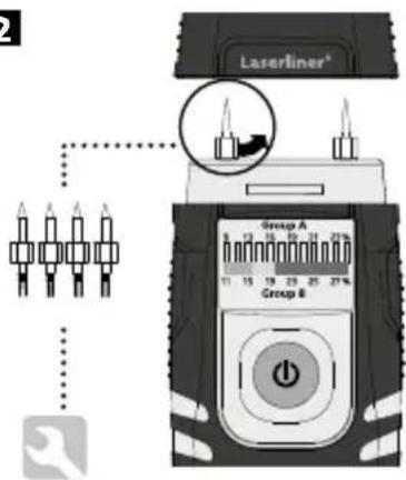 Laserliner WoodTester Compact - Вказівки до процесу вимірювання: - 2