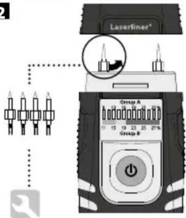 Laserliner WoodTester Compact - Útmutató a mérési művelethez: - 3
