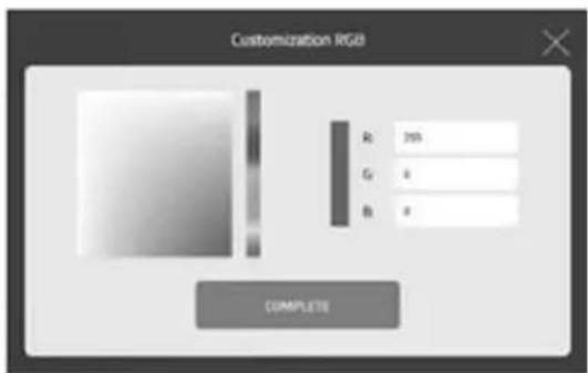 Customization RGB R: 2% G: k B: #