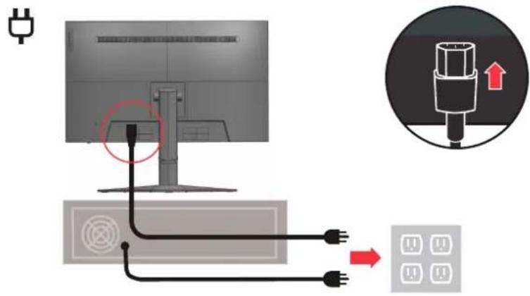 LENOVO G32qc10 - Connexion et démarrage de votre moniteur - 7