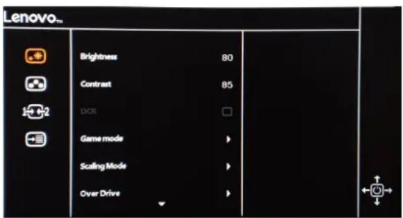 LENOVO G32qc10 - Utilisation des commandes d'affichage à l'écran (OSD) - 1