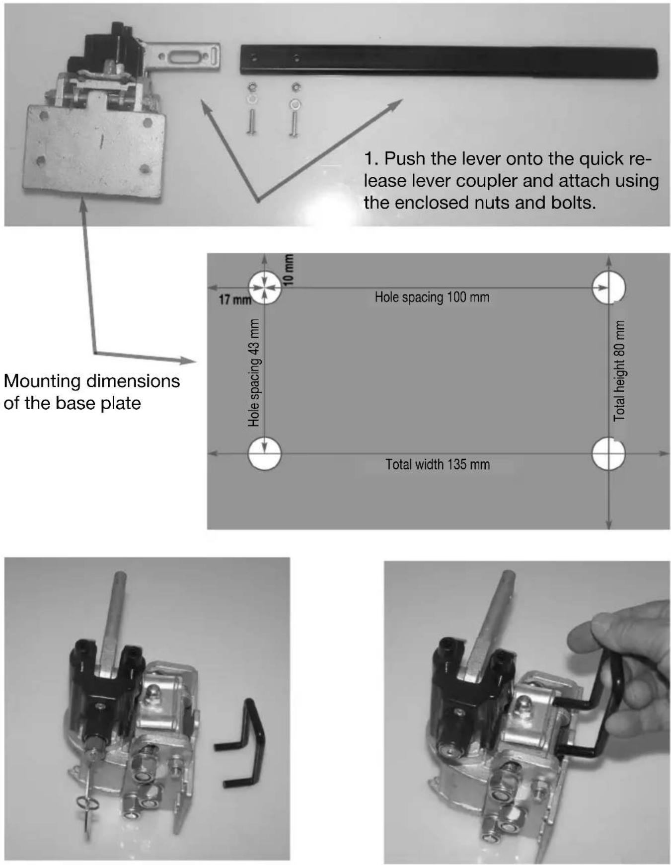 Berger & Schröter 20234 - Model: Rear carrier for tow couplings, with quick release lever coupler, hinged, (item no. 20215) - 4