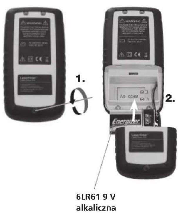 Laserliner CableTracer Pro - Wkładanie baterii - 2