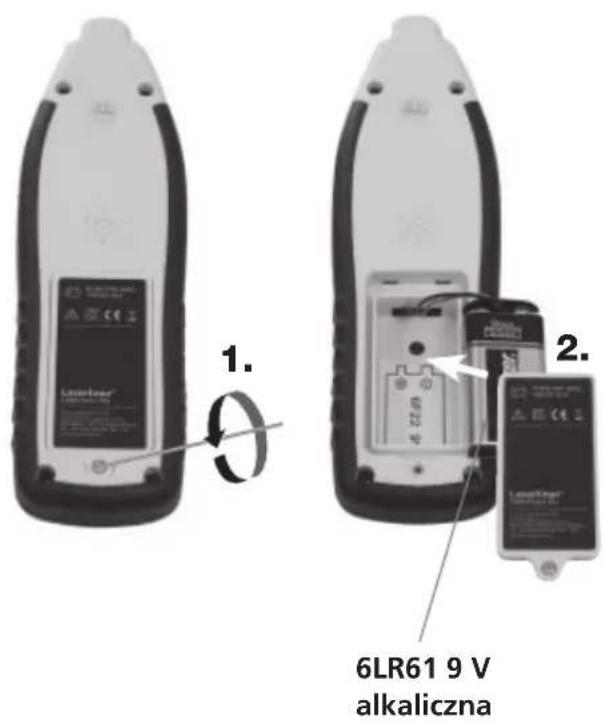 Laserliner CableTracer Pro - Wkładanie baterii - 1