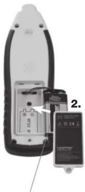 Laserliner CableTracer Pro - Pariston asettaminen - 2
