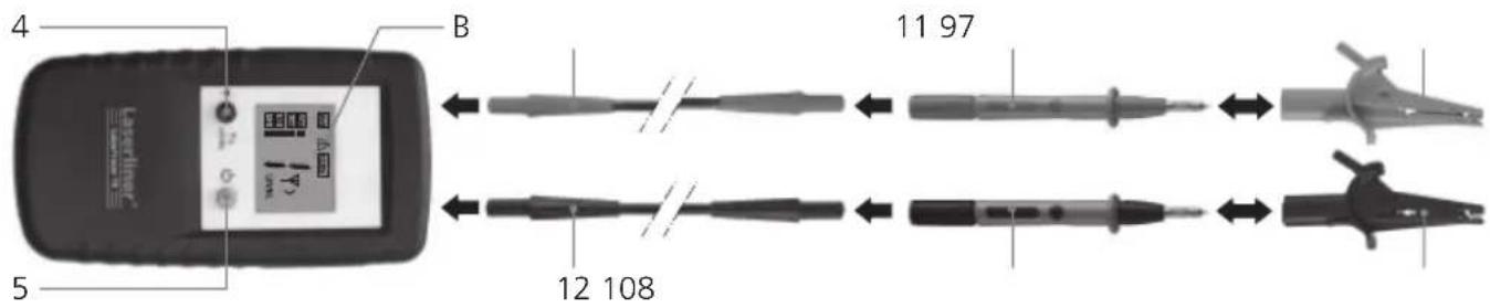 Laserliner CableTracer Pro - Vysílač TX: Nastavení - 1