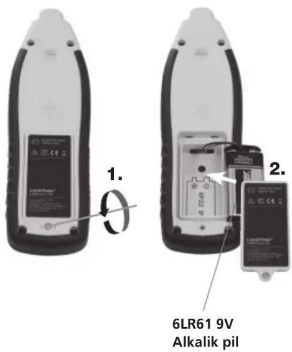 Laserliner CableTracer Pro - Pilin takılması - 1