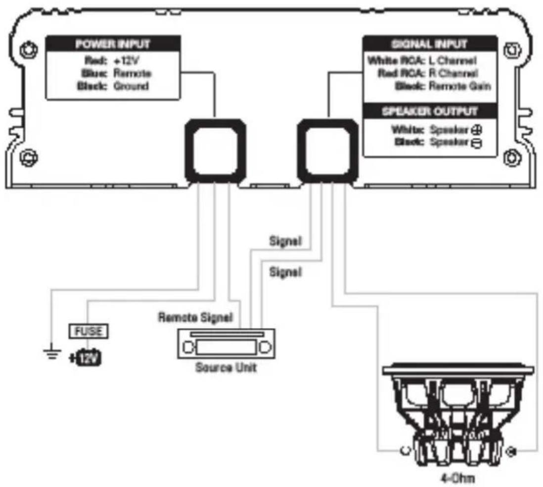 MTX Audio Thunder Sports MUD100.4 - WIRING Diagram - 1