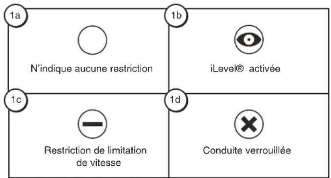 QUANTUM QLogic 3 - REMARQUE: La fonction iLevel® est automatiquement activée lorsque le siège élévateur motorisé est activé et l'indicateur iLevel® s'affiche sur votre contrôleur. Voir la figure 2. - 3