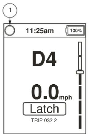 1 11:25am 100% D4 0.0 mph Latch TRIP 032.2