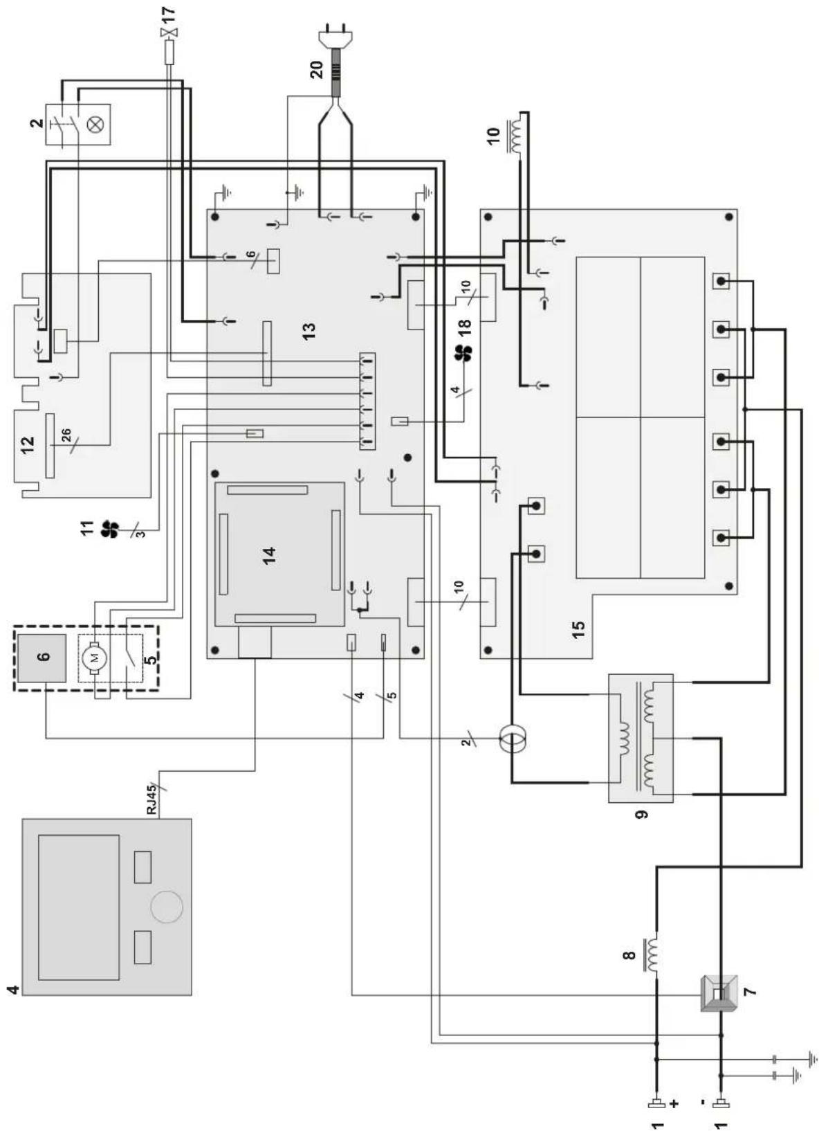 GYS Kronos 250M - CIRCUIT DIAGRAM / SCHALTPLAN / DIAGRAMA ELECTRICO / ЭЛЕКТРИЧЕСКАЯ СХЕМА / ELEKTRISCHE SCHEMA / SCEMA ELETTRICO - 1