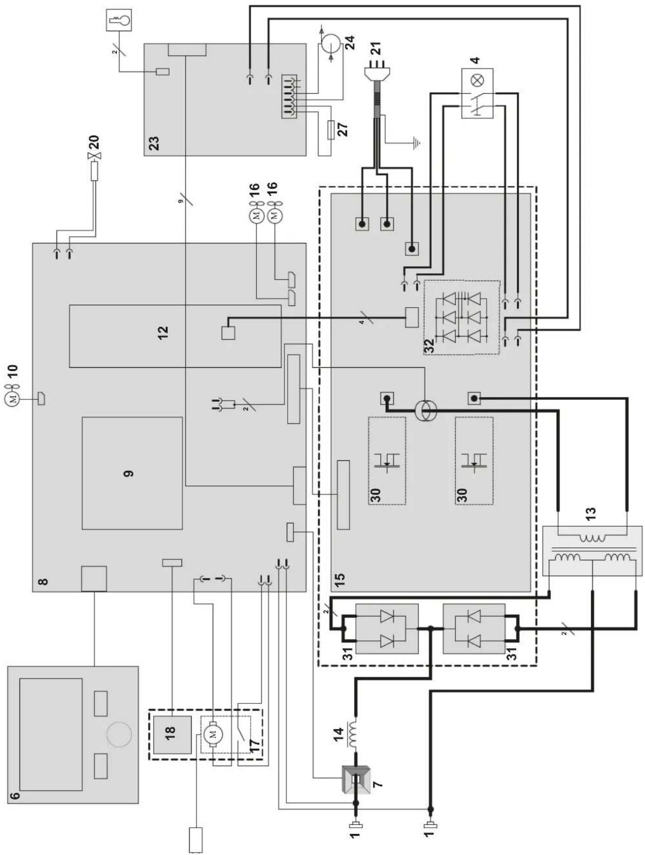 GYS Kronos 400T W - CIRCUIT DIAGRAM / SCHALTPLAN / DIAGRAMA ELECTRICO / ЭЛЕКТРИЧЕСКАЯ СХЕМА / ELEKTRISCHE SCHEMA / SCEMA ELETTRICO - 2