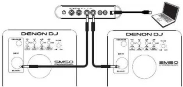 Denon DJ SM50 - Scénario d'installation no 1 - 1