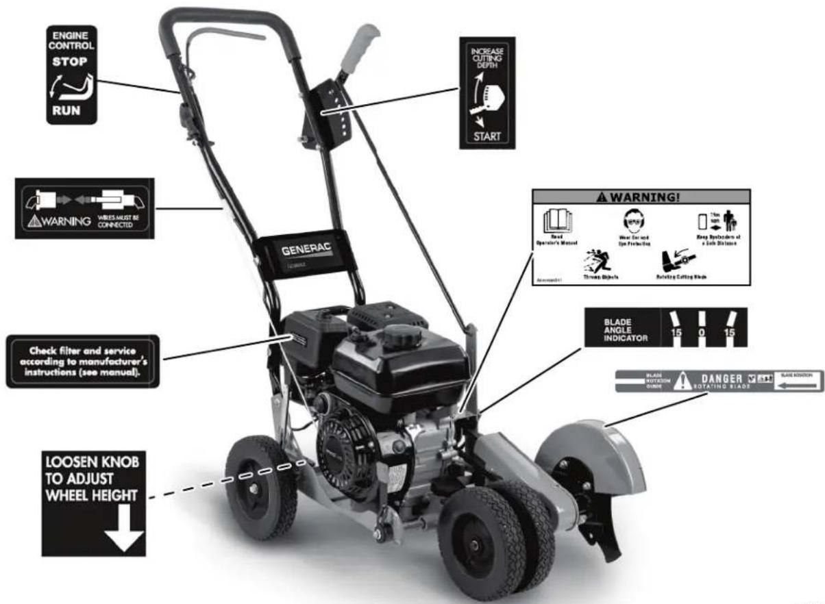Generac GC8000E - Safety and Operating Decals - 1