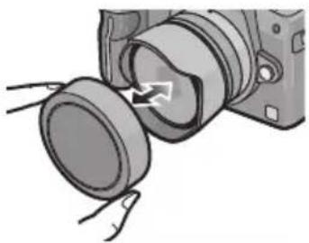 PANASONIC Lumix HF008E - ■ Attaching and Detaching the Lens Front Cap - 1