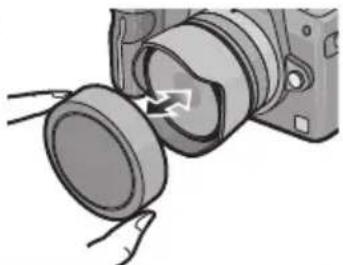 PANASONIC Lumix HF008E - ■ Installazione e rimozione del copriobiettivo anteriore - 1