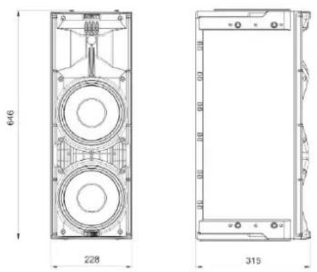 DB Technologies Ingenia IG2T - DIMENSIONES - 1