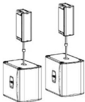 DB Technologies Ingenia IG2T - INSTALLATION ON SUBWOOFER WITH POLE - 3
