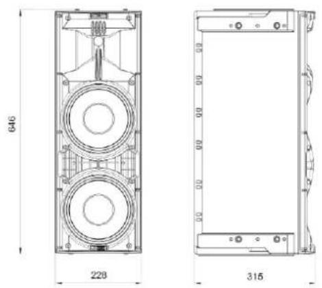 DB Technologies Ingenia IG2T - DIMENSIONS - 1
