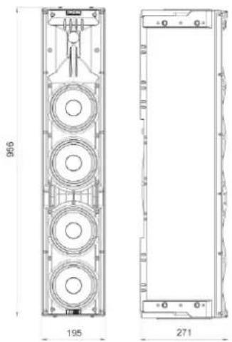 DB Technologies Ingenia IG4T - DIMENSIONES - 1