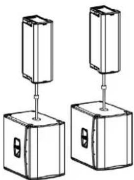 DB Technologies Ingenia IG3T - INSTALLATION ON SUBWOOFER WITH POLE - 3