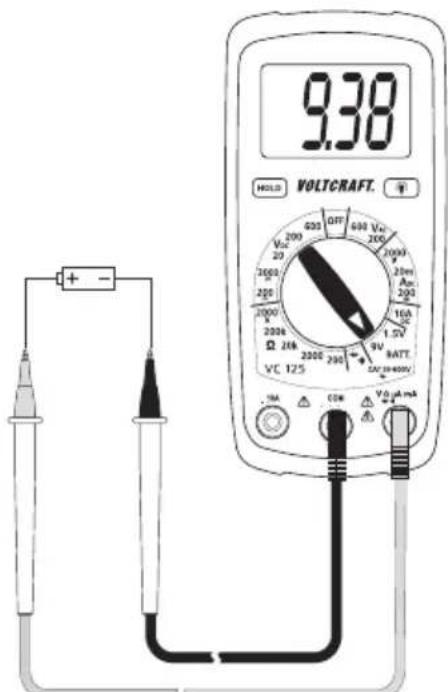 VOLTCRAFT VC125 - h) Battery Test - 1