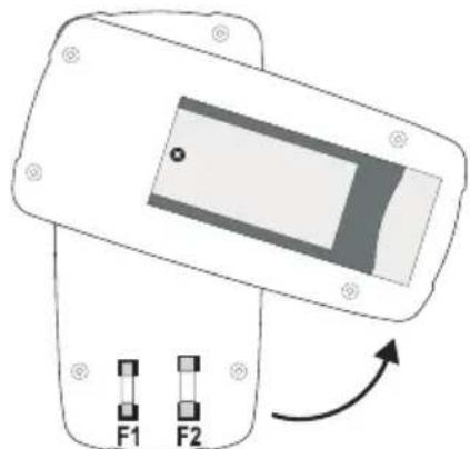 VOLTCRAFT VC125 - Proceed as follows for fuse replacement: - 2