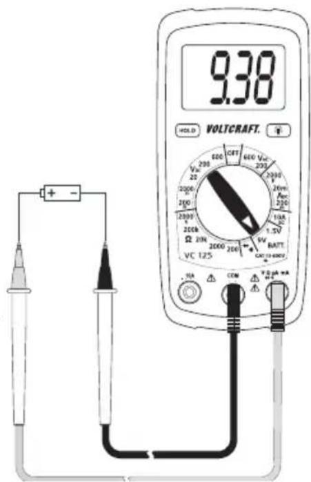 VOLTCRAFT VC125 - h) Batterietest - 1