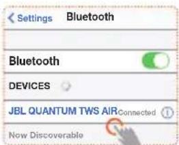 JBL Quantum Air TWS - POWER ON & CONNECT VIA BLUETOOTH - 5