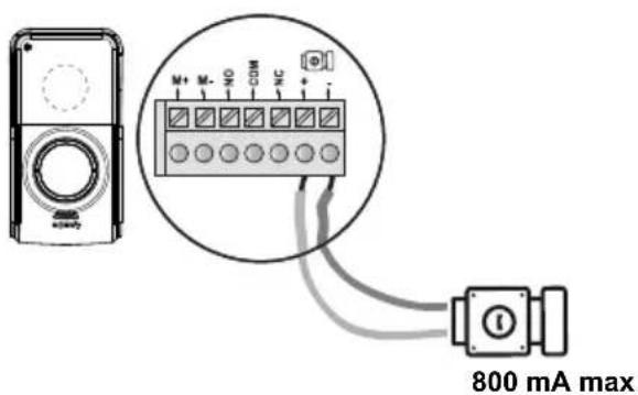 SOMFY V300 - Připojení k elektrickému otvírači/zámku - 1