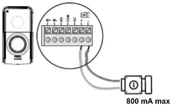 SOMFY V300 - Connecting to an electric latch/lock - 1