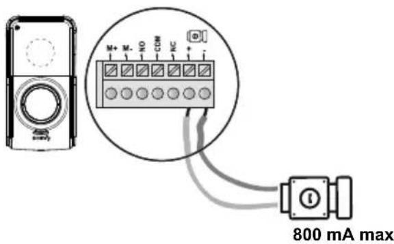 SOMFY V300 - Соединение с электрическим замком/щеколдой - 1