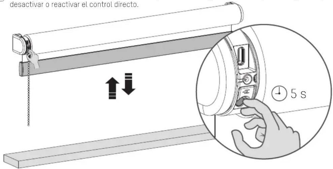 EVE MotionBlinds CM03E - i Desactivar el control directo para el mando a distancia - 1