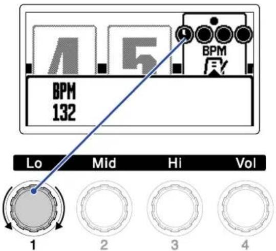 ZOOM B2 FOUR - Réglage du tempo - 4